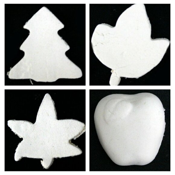 Lot of White Paintable Craft Pieces Flat & 3D Multiple Shapes House Apple Leaf - Picture 8 of 8